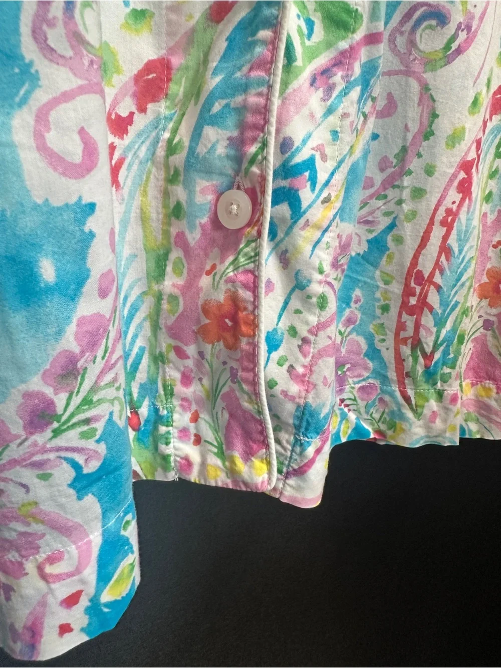 Lauren by Ralph Lauren Women's Multicolor Paisley Pajama Set - Pink & Blue